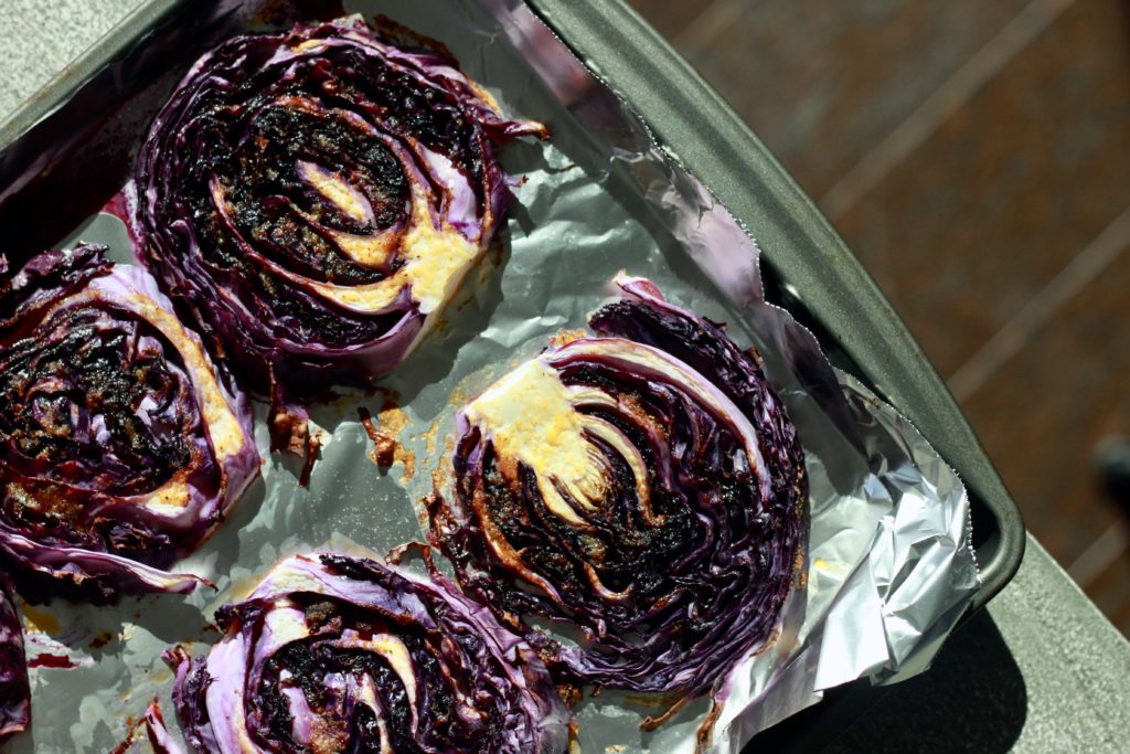 Recipe: 3 Ingredient Easy Vegetable Side, Smokey Cabbage Steaks