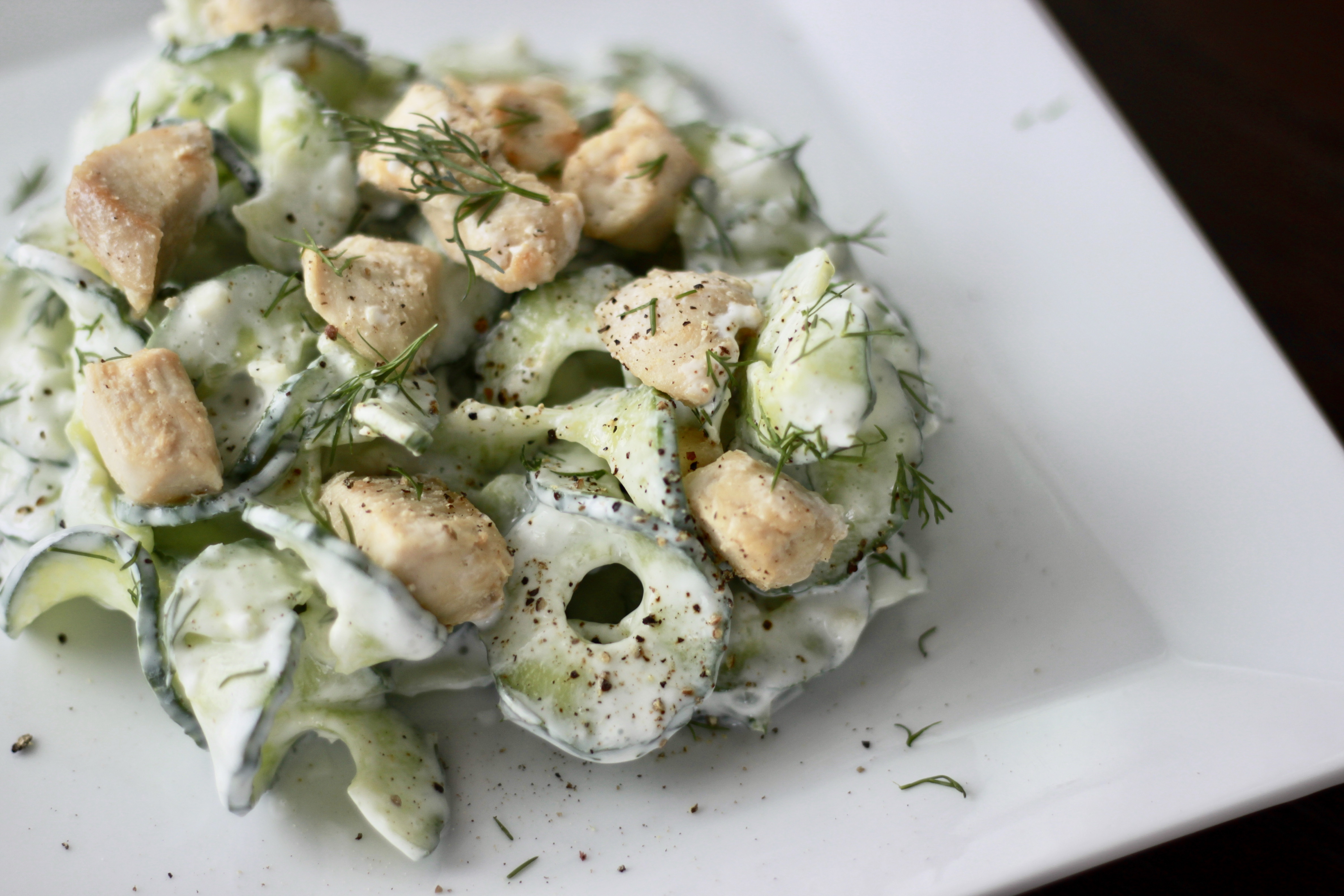 Recipe Refreshing Ribboned Cucumber Salad With Tzatziki Chicken Summerfield Custom Wellness